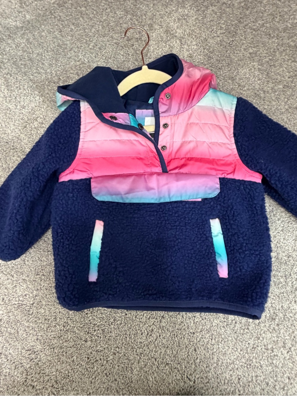 Toddler Sherpa Pullover with Hood